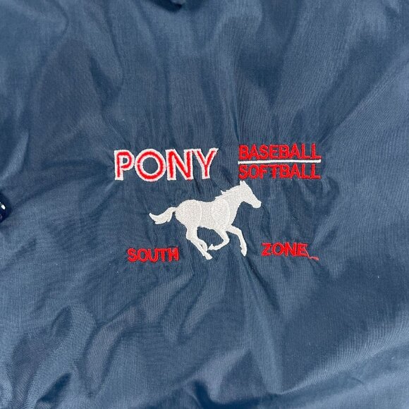 Auburn Sportswear Nylon Coach Jacket Men XL Pony Baseball Softball Vintage 80's - Picture 15 of 16